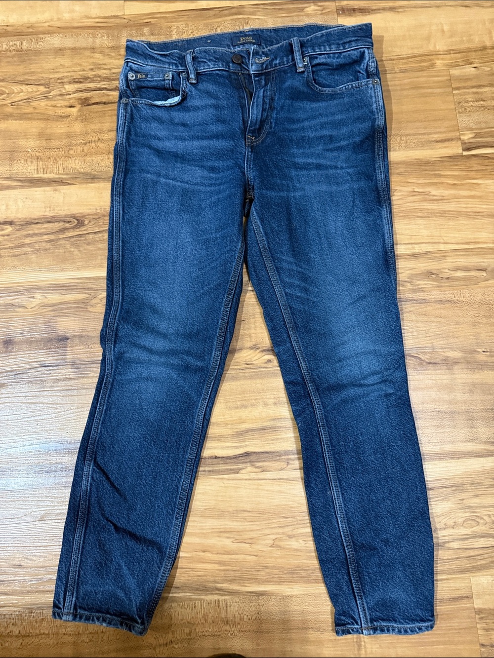 Ralph Lauren Polo Mid-Rise Skinny Crop Jeans - Dark Blue